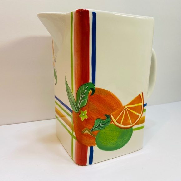 Very Rare AMBIANCE COLLECTION BY NANETTE VACHER Marigot Juice Pitcher EUC - Picture 2 of 11